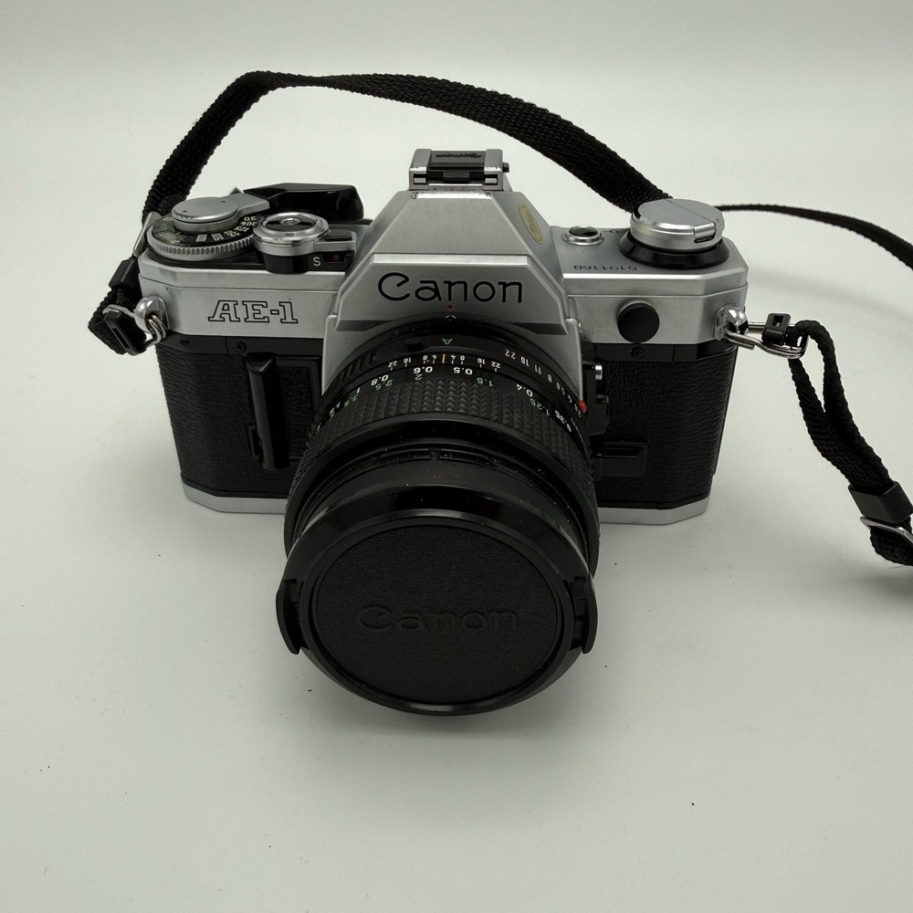 Vintage Canon AE-1 35mm SLR Film Camera with FD 35mm 1:2.8 Lens